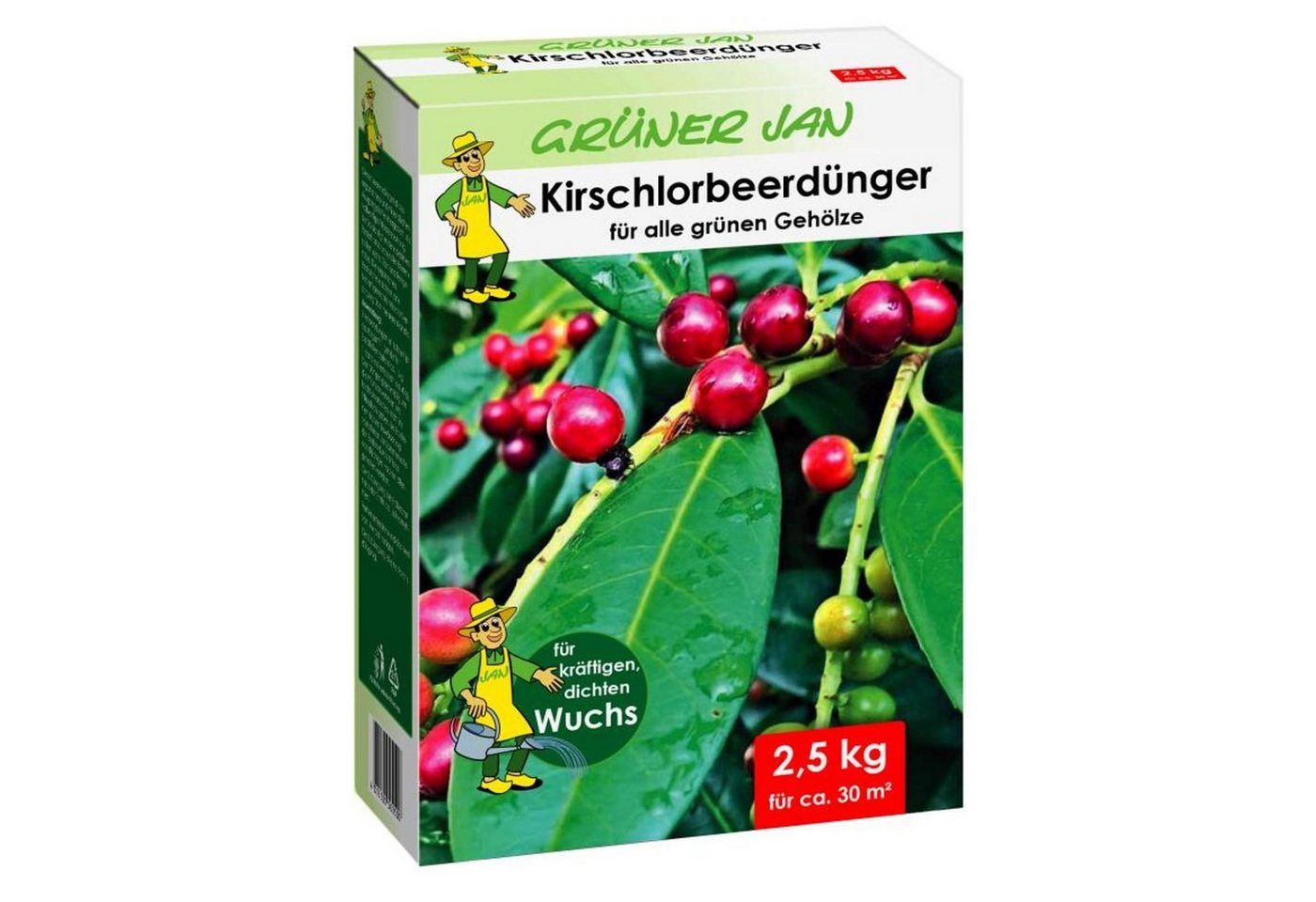 Grüner Jan Pflanzendünger 7x Kirschlorbeerdünger 2,5kg Spezialdünger Kirschlorbeer Nährstoffe von Grüner Jan