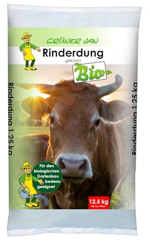 Rinderdung Pellets 12,5kg Rindermist Dung Dünger Gartendünger Kuhmist Stalldung von Grüner Jan