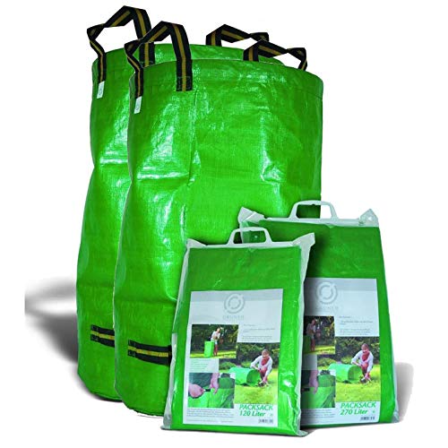 Gardopia Sparpaket: GRÜNER Laubsack Gartensack Packsack 120 Liter 260g /m² 2 Stück von Gruener Schlauch
