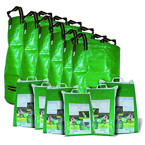 Gardopia Sparpaket: GRÜNER Laubsack Gartensack Packsack 120 Liter 260g /m² 6 Stück von Gruener Schlauch