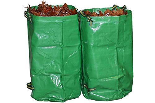 Gartensack 120 Liter / 270 Liter *** Selbständig stehende robuste Ausführung mit Polypropylen (PP)-Gewebe 260g/m2 *** (2 x 120 Liter) von Gruener Schlauch