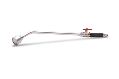 GRS 600 Profi Gießstab Metall | Aluminium Gießrohr | ALU-Brausekopf | Messingkugelhahn | Gartenbrause | Silber von Gruener Schlauch