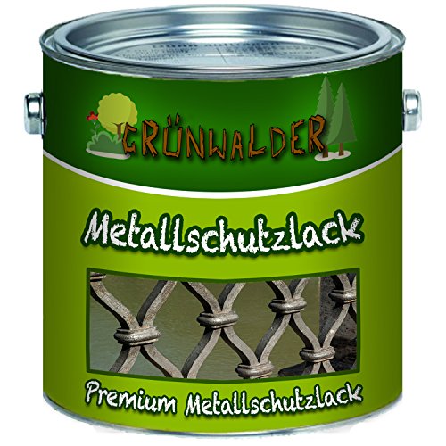 Grünwalder Metallschutzfarbe premium Metallschutzlack schnelltrocknend und leicht zu verarbeiten - TOP! (1 L, Moosgrün (RAL 6005)) von Grünwalder