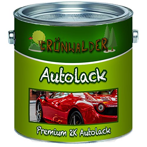 Grünwalder PREMIUM 2 Komponenten Autolack glänzender Landmaschinenlack, hochdeckender und schlagfester Lack mit passendem Härter SET - nur zwei dünne Anstriche! (RAL 3000 Feuerrot, 1 L) von Grünwalder