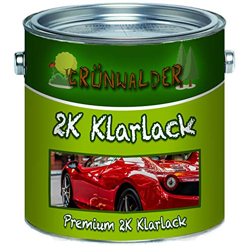 Grünwalder PREMIUM 2K Klarlack glänzend inkl. Härter als SET & transparent (2,5 L) von Grünwalder