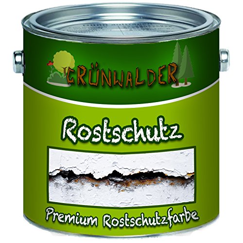 Grünwalder Rostschutz-Grundierung premium Rostschutzfarbe - pigmentierter Farb-Anstrich, leichte Verarbeitung & Wetterbeständig in Hell-Grau und Rot-Braun von Grünwalder