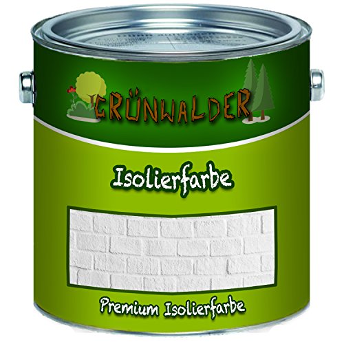 Grünwalder Wandfarbe in WEISS Isolierfarbe Nikotinsperre ANTI SCHIMMEL (1 L) von Grünwalder