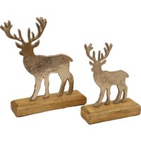 Hirsch Auf Mangoholz, Weihnachtsdekoration; Dekoration Für Herbst Und Winter Groß & Klein, Verschiedene Sets Hirsch Auf Mangoholz, Weihnachtsdekoration; Dekoration Für Herbst Und Winter Groß & Klein, Verschiedene Sets von GruenzimmerGmbH