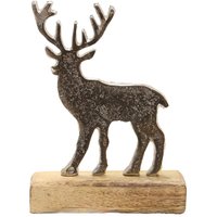 Hirsch Auf Mangoholz, Weihnachtsdekoration; Dekoration Für Herbst Und Winter Hirsch Auf Mangoholz, Weihnachtsdekoration; Dekoration Für Herbst Und Winter von GruenzimmerGmbH