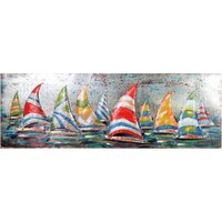 Metallbild Segelregatta; 3D-Optik; Handgemacht; Gemälde 180cm X60cm Metallbild Segelregatta; 3D-Optik; Handgemacht; Gemälde 180cm X60cm von GruenzimmerGmbH