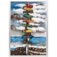 Metallbild Wegweiser; 3D-Optik; Handgemacht; Gemälde Verschiedene Größen Metallbild Wegweiser; 3D-Optik; Handgemacht; Gemälde Verschiedene Größen von GruenzimmerGmbH