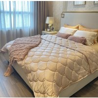 Luxus Seidensatin Bettwäsche, Seiden Bettwäsche Set Queen Handgefertigt, Silk Comforter Cover von GruhomeVN