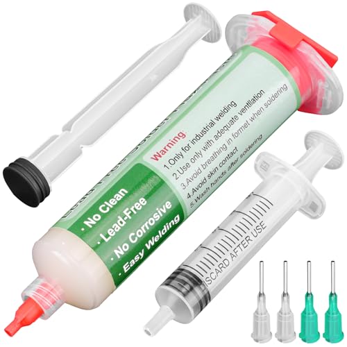 Gruiqrd Flussmittel Löten, 40ML Bleifrei Spritze Lötzinn Flussmittelpaste, No clean Kolophonium Lötpaste Flussmittel für BGA LED PCB SMD Elektronik Löten Gruiqrd Flussmittel Löten, 40ML Bleifrei Spritze Lötzinn Flussmittelpaste, No clean Kolophonium Lötpaste Flussmittel für BGA LED PCB SMD Elektronik Löten von Gruiqrd