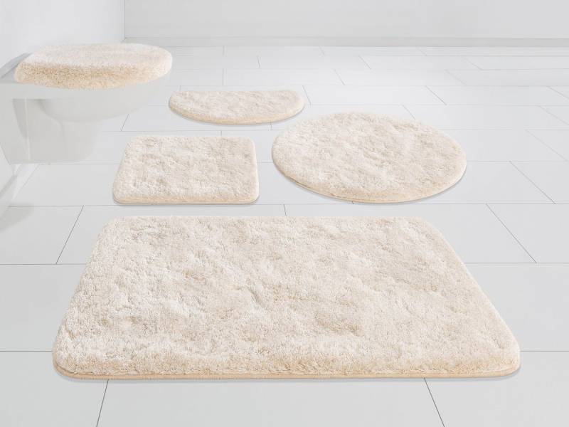 Grund Badematte Melos, Badvorleger, Badezimmer Teppich, sehr weich, Höhe 27 mm, rutschhemmend beschichtet, fußbodenheizungsgeeignet, Kunstfaser, rechteckig, 3-tlg. Stand-WC Set, melierte Optik, sehr weicher Flor, Melange-Effekt, Made in Europe Grund Badematte Melos, Badvorleger, Badezimmer Teppich, sehr weich, Höhe 27 mm, rutschhemmend beschichtet, fußbodenheizungsgeeignet, Kunstfaser, rechteckig, 3-tlg. Stand-WC Set, melierte Optik, sehr weicher Flor, Melange-Effekt, Made in Europe von Grund