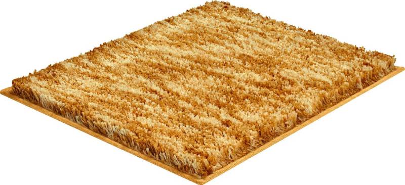Grund Badematte Mirage, Höhe 27 mm, rutschhemmend beschichtet, fußbodenheizungsgeeignet, Polyester, rechteckig, besonders dichter Flor, Badematte in Melange-Optik von Grund
