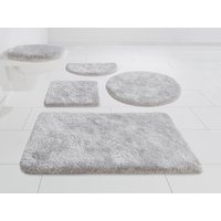 Grund Badematte "Melos, Badvorleger, Badezimmer Teppich, sehr weich" Höhe 27 mm rutschhemmend beschichtet fußbodenheizungsgeeignet melierte Optik, sehr weicher Flor, Melange-Effekt, Made in Europe von Grund