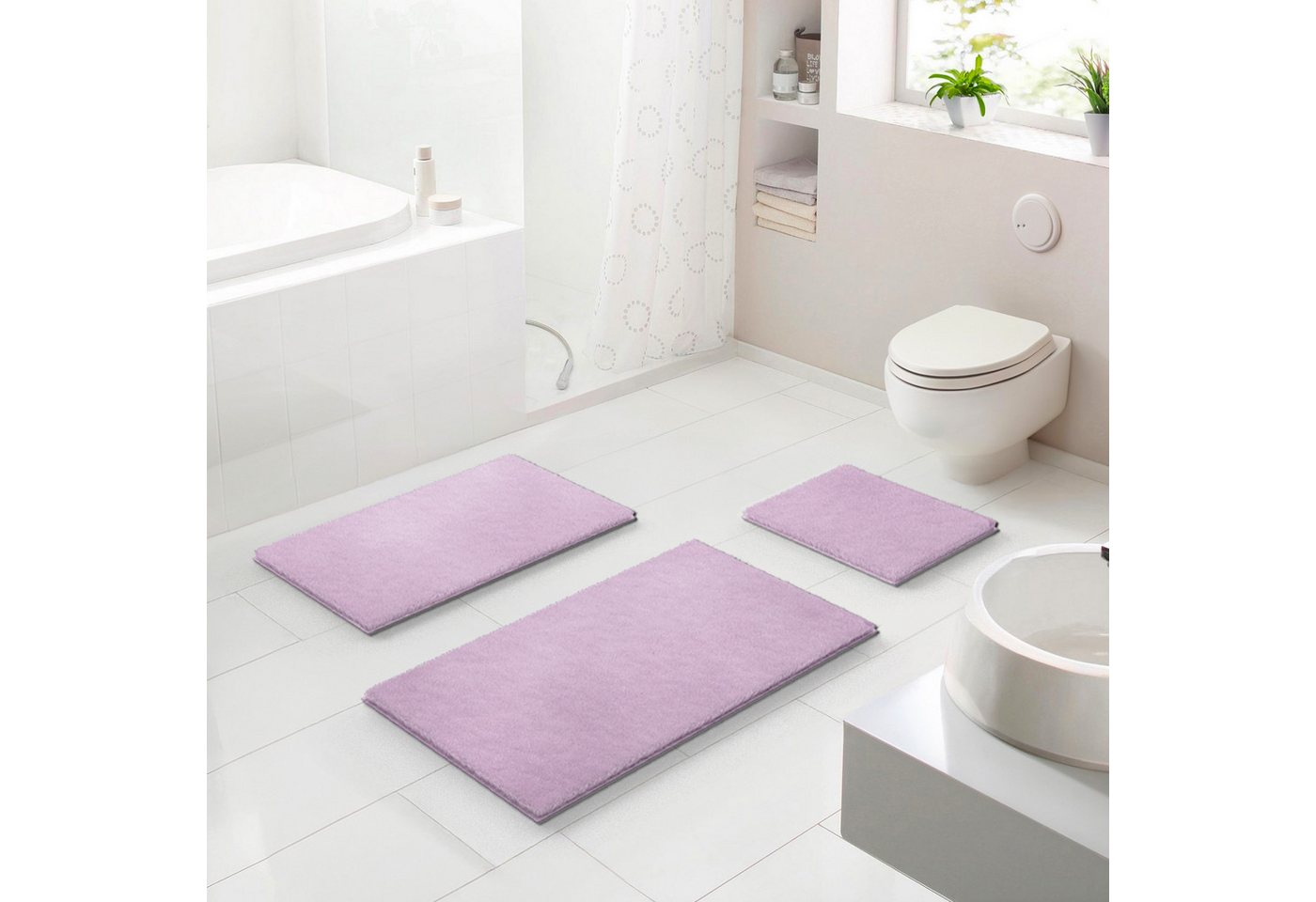 Grund Badematte Molena, Höhe 28 mm, rutschhemmend beschichtet, fußbodenheizungsgeeignet, Polyester, rechteckig, Hoher LUXURYSOFT-Flor aus Polyester, 5 Jahre Garantie von Grund