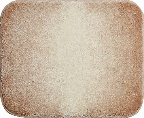 Grund Badteppich 100% Polyacryl, ultra soft, rutschfest, ÖKO-TEX-zertifiziert, 5 Jahre Garantie, MOON, WC-Vorlage o.A. 50x60 cm, beige von Grund