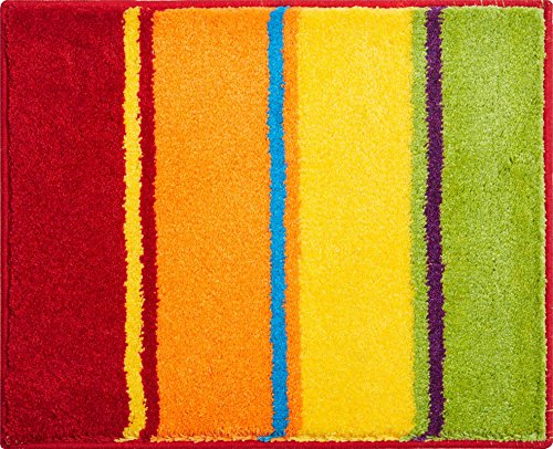 Grund Badteppich 100% Polyacryl, ultra soft, rutschfest, ÖKO-TEX-zertifiziert, 5 Jahre Garantie, SUMMERTIME, WC-Vorlage o.A. 50x60 cm, multicolored von Grund