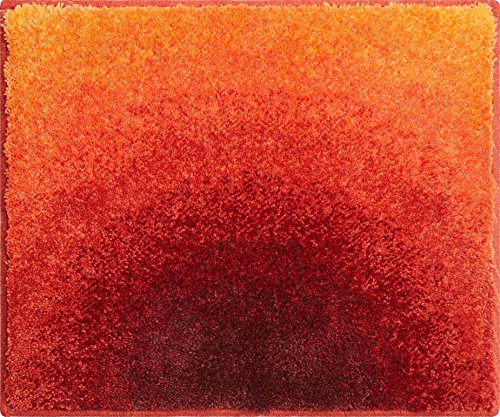 Grund Badteppich 100% Polyacryl, ultra soft, rutschfest, ÖKO-TEX-zertifiziert, 5 Jahre Garantie, SUNSHINE, WC-Vorlage o.A. 50x60 cm, orange von Grund