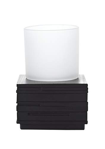 Grund Brick Becher 8,3x8,3x9,5 cm schwarz Accessoires, 100% Polyresin, 8,3 x 8,3 x 9,5 cm von Grund