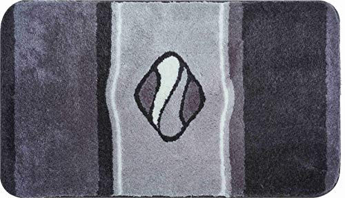 Grund Jewel Badteppich, Acryl, Anthrazit, 60 x 100 cm von Grund