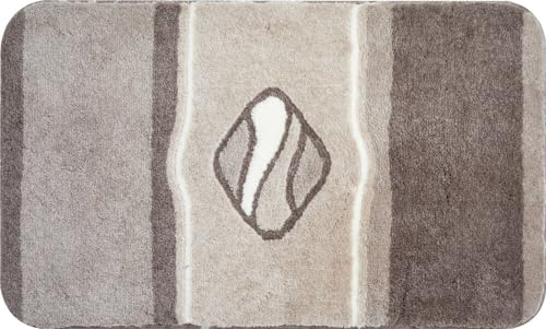 Grund Jewel Badteppich, Acryl, Braun, 60 x 100 cm von Grund