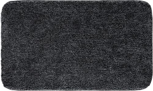 Grund Melange Badteppich, Acryl, Anthrazit, 50x110 cm von Grund