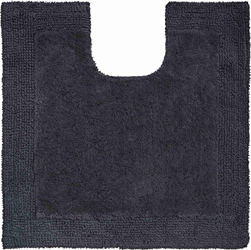 Grund organisch & beidseitig verwendbar Badteppich 100% Bio-Baumwolle, ultra soft, ÖKO-TEX-zertifiziert, 5 Jahre Garantie, LUXOR, WC-Vorlage m.A. 60x60 cm, anthrazit von Grund