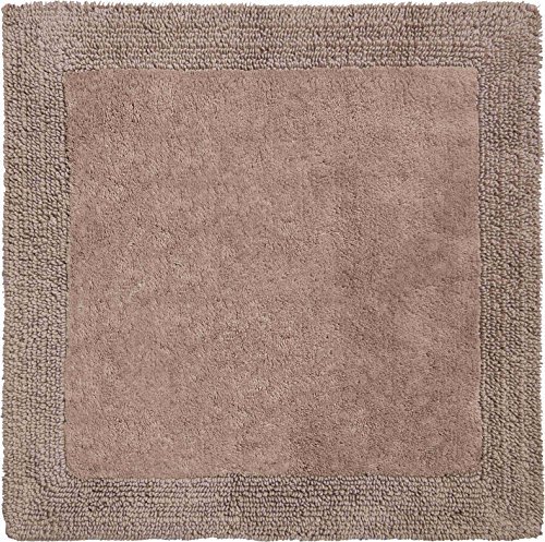 Grund organisch & beidseitig verwendbar Badteppich 100% Bio-Baumwolle, ultra soft, ÖKO-TEX-zertifiziert, 5 Jahre Garantie, LUXOR, WC-Vorlage o.A. 60x60 cm, taupe von Grund