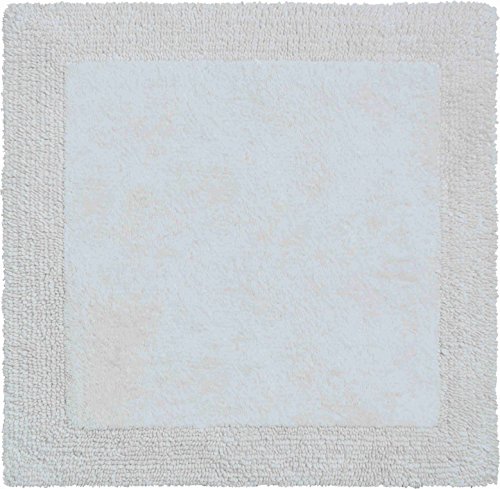 Grund organisch & beidseitig verwendbar Badteppich 100% Bio-Baumwolle, ultra soft, ÖKO-TEX-zertifiziert, 5 Jahre Garantie, LUXOR, WC-Vorlage o.A. 60x60 cm, weiss von Grund