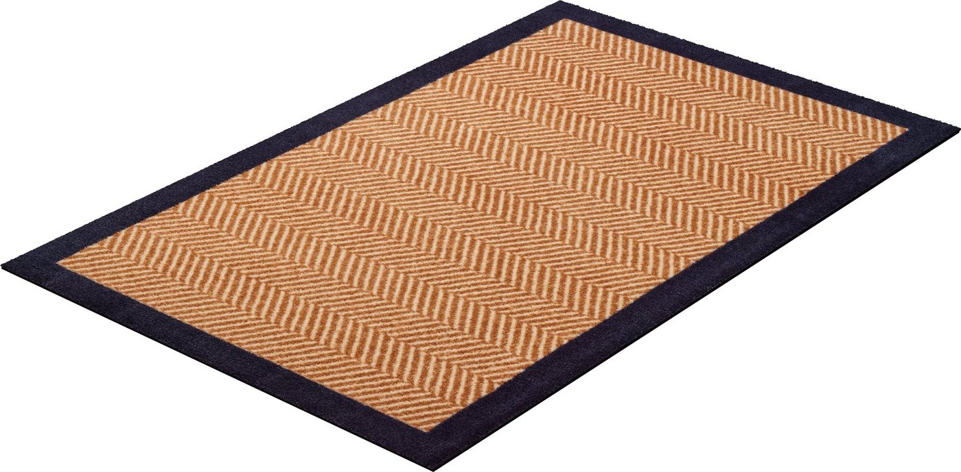 Teppich Herringbone, Grund, rechteckig, Höhe: 8 mm, In- und Outdoor geeignet, mit Bordüre von Grund