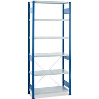 SCHULTE Fachbodenregal, GF, FL 150 kg, enzianblau/lichtgrau, HxBxT 2.000 x 750 x 500 mm von SCHULTE