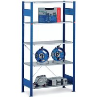 SCHULTE Fachbodenregal enzianblau/lichtgrau, Fachlast 150 kg, HxBxT 2.500 x 1.360 x 636 mm von SCHULTE