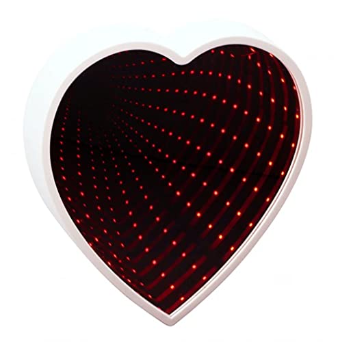 GRUNDIG 3D Endlos-Spiegel LED Tunnel-Licht Effekt-Spiegel Kosmetikspiegel Herz von GRUNDIG