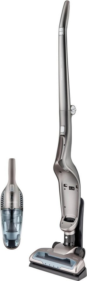 Grundig Akku-Stielstaubsauger VCH 9832, 2- in 1 Akkusauger, herausnehmbares Handteil, beutellos, 75 min Akkulaufzeit, platzsparende Aufbewahrung, 4-stufige Akkuanzeige von Grundig