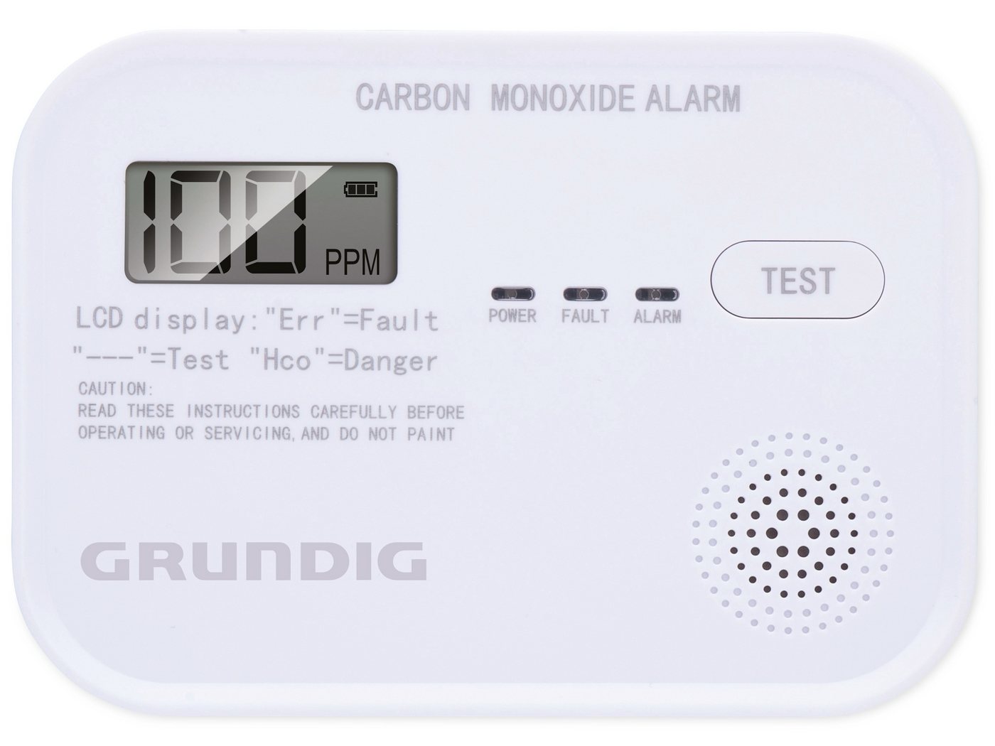 Grundig GRUNDIG Kohlenmonoxid-Melder mit Display Rauch- und Hitzewarnmelder von Grundig