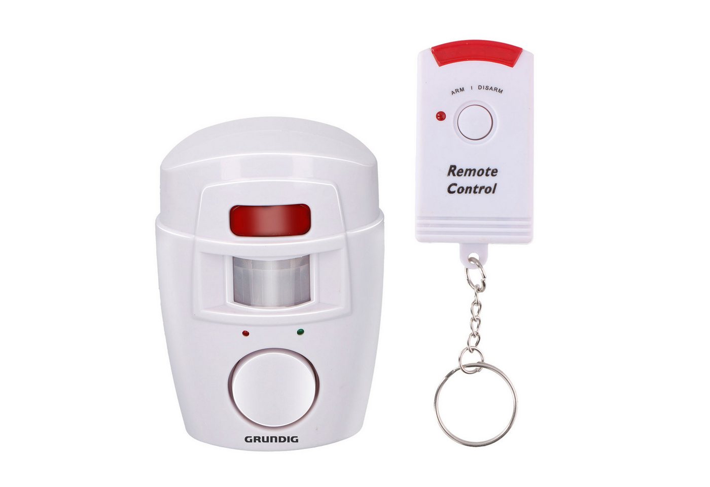 Grundig Kabelloser Sicherheitsalarm Haus Wohnmobil Alarm Hausalarm Alarmanlage (Batteriebetrieben inkl. Fernbedienung mit Infrarot Bewegungsmelder) von Grundig