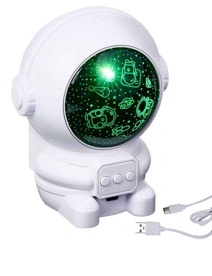 Grundig LED Nachtlicht Sternenhimmel Projektor Astronauten, LED fest integriert, Sternenprojektor Nachtlicht von Grundig