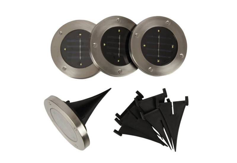 Grundig LED Solarleuchte Solar Outdoor IP65, LED fest integriert, kaltweißK, Solarlicht wasserdicht - Gartenleuchte Bodenstrahler von Grundig