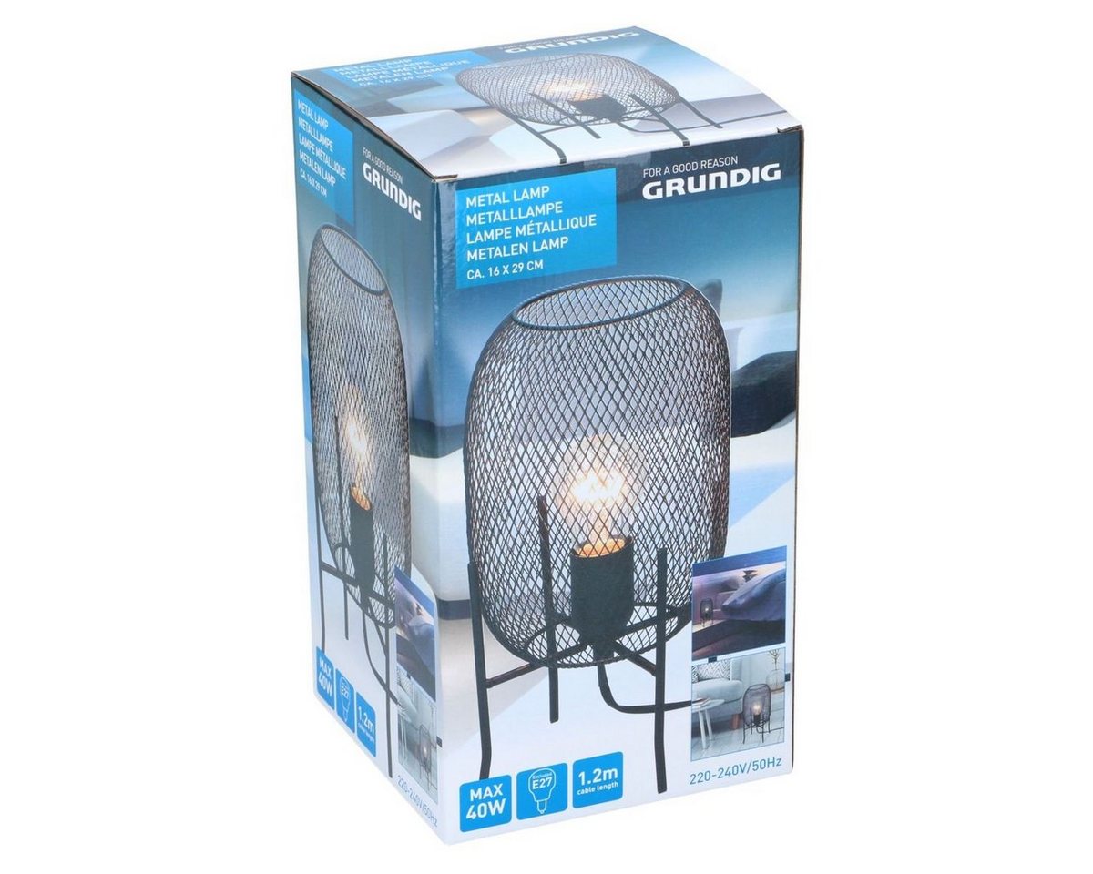 Grundig Lampenschirm Grundig Metalllampe ca. 16 x 29 cm in schwarz dekorative Stehlampe, Spannung ca. 220 - 240 V ~ 50 Hz von Grundig