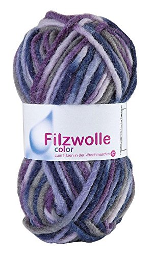 Grundl Filzwolle Color, 50 g Brombeere 32 von Gründl