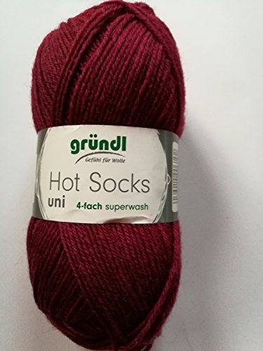 Grundl Hot Socks 50g FA.19 dunkelrot von Grundl