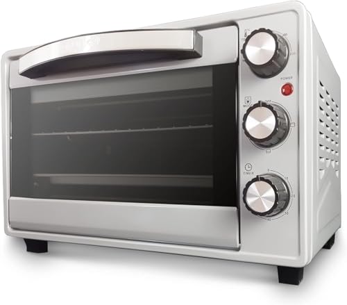 Grunkel - 23 Litre Multifunctional Electric Table Oven Silver with 1600 W power, ideal for pizzas and bread, model HR-23 Silver (Silver) von Grunkel