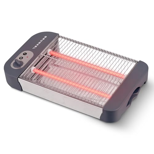 Grunkel - Flat toaster for all types of bread and baked goods with 600 W power, toast timer with 6 levels and crumb tray, model TSP-G2 von Grunkel