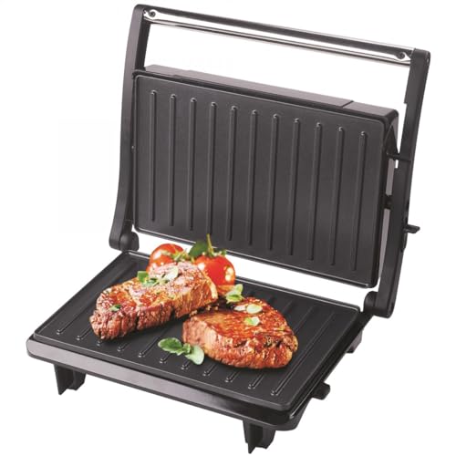 Grunkel GRL-12 MINI GRILL ELÉCTRICO INOX, Metall mit Antihaftbeschichtung, Black von Grunkel