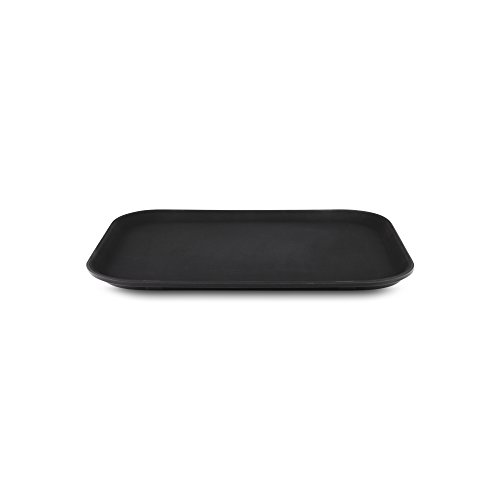 Große Rechteck tuffgrip Kellner Tablett, schwarz, 30 cm x 40 cm von Grunwerg