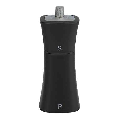 Grunwerg 2-in-1 Salzstreuer und Pfeffermühle, Mattschwarz, Hartplastik-Körper, 14 cm, Keramische Zahnräder, SP-9174BK Grunwerg 2-in-1 Salzstreuer und Pfeffermühle, Mattschwarz, Hartplastik-Körper, 14 cm, Keramische Zahnräder, SP-9174BK von Grunwerg