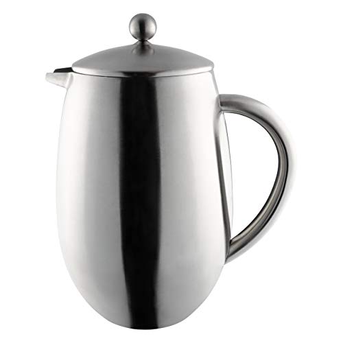 Café Olé BFD-06S Doppelwandiger, Bauchiger Kaffeebereiter aus hochwertigem Edelstahl 18/10 – Satiniert, 6 Mokkatassen, 800ML, 0.8L, Steel Café Olé BFD-06S Doppelwandiger, Bauchiger Kaffeebereiter aus hochwertigem Edelstahl 18/10 – Satiniert, 6 Mokkatassen, 800ML, 0.8L, Steel von Café Olé