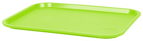 Grunwerg P-1418G/6 6er Set Fast Food Essentablett aus Kunststoff – Rechteckig, Grün, 18“ x 14“, Plastik von Grunwerg